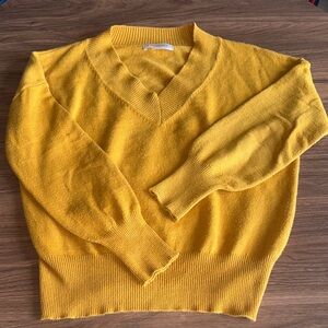 Philosophy Mustard V-Neck Women's Sweater